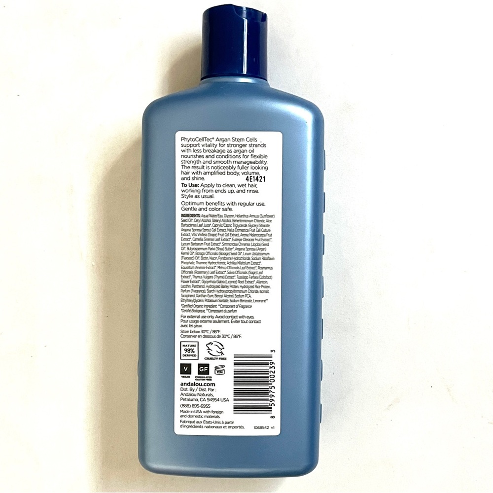 Andalou Naturals Argan Stem Cell Conditioner. For Thinning Hair. New. - Picture 9 of 10